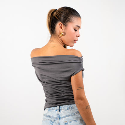 TOP AMANDA GRIS
