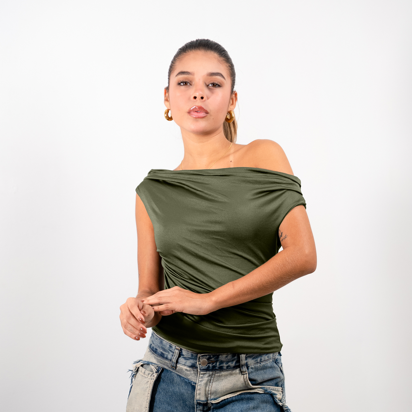 TOP AMANDA VERDE OLIVA
