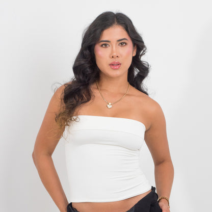 TOP CELESTE BLANCO