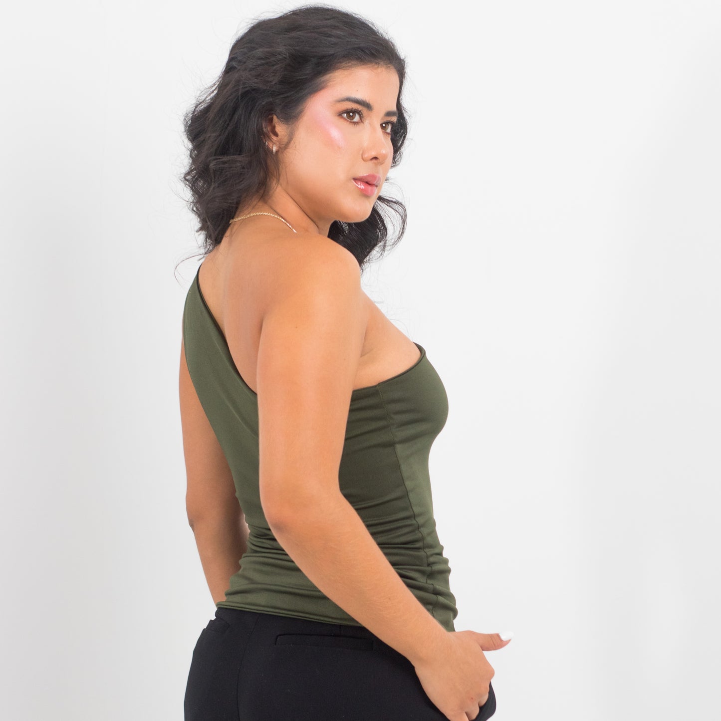 TOP PENELOPE VERDE OLIVA