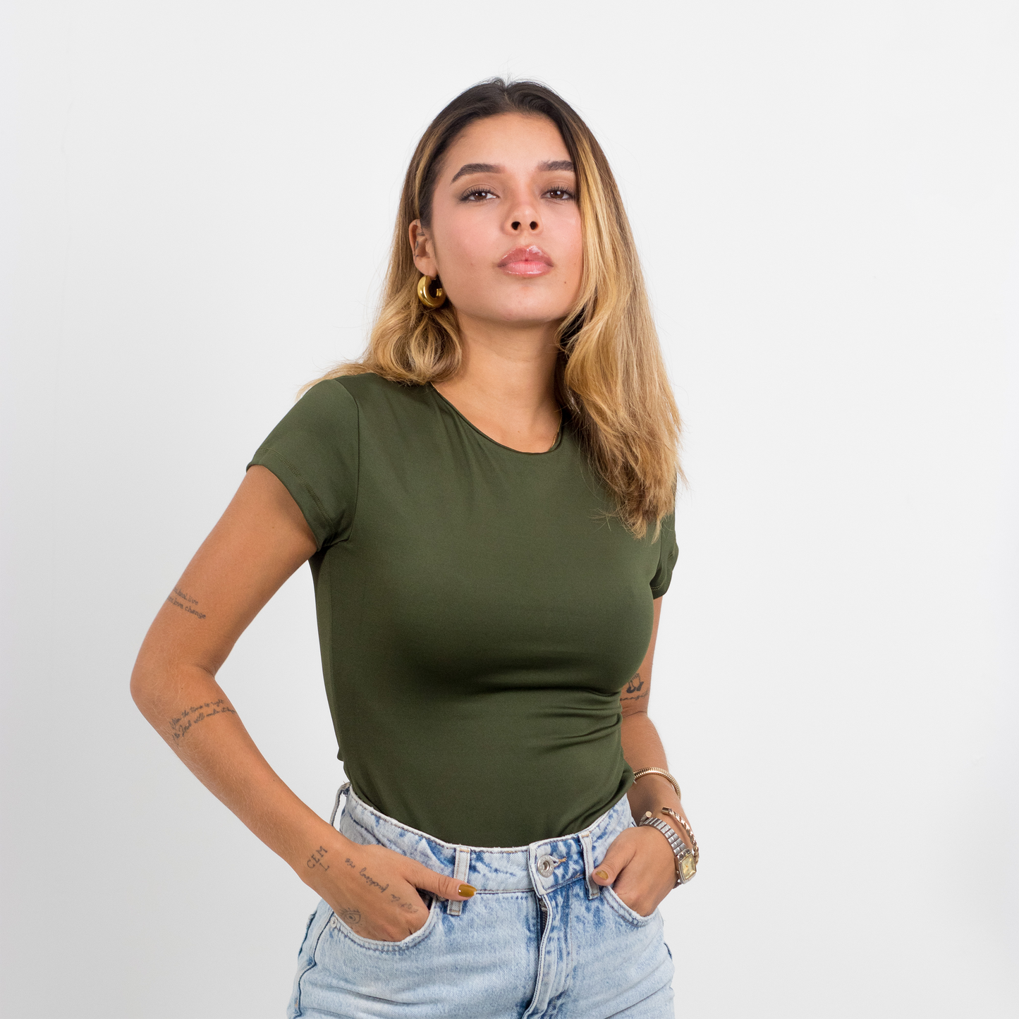 TOP GAIA VERDE OLIVA